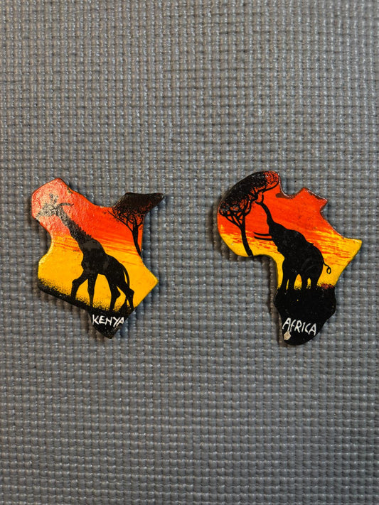 Fridge Magnet/Handmade Fridge Magnet/Africa Fridge Magnet/Safari Fridge Magnet/Two Pair OF Magnet